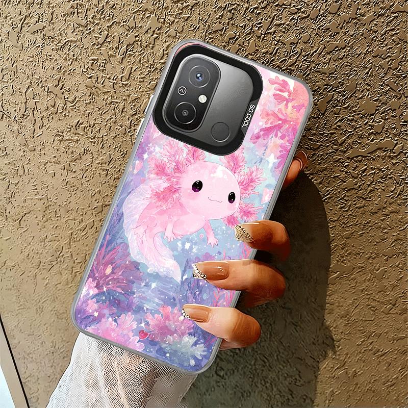 Axolotl Cartoon Cute Shockproof Phone Case for Xiaomi Poco X7 X6 X5 X3 Pro F7 Ultra M8 Redmi 15C 15 14C 13C 12C 10C 13 12 10