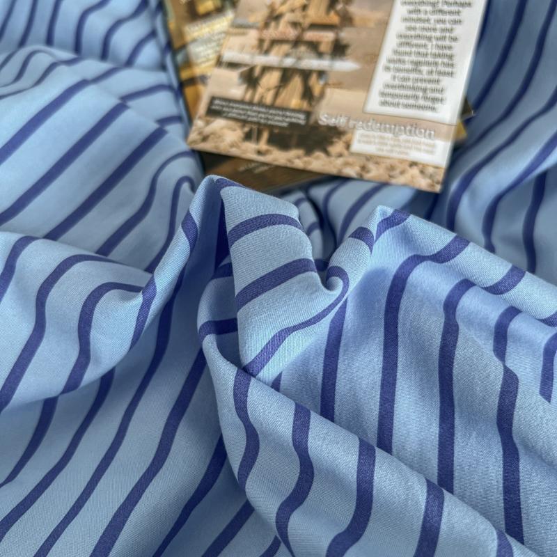 Set Biancheria da Letto Stile Righe Blu Copripiumino Federa con Lenzuolo Lenzuola per Casa Ragazzi Ragazze Camera da Letto Set Lenzuola