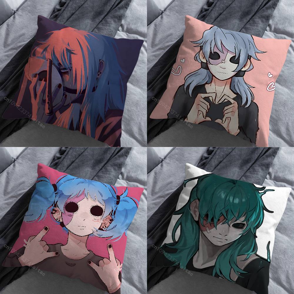 Cartoon SSally FFace Game Various Sizes Square Pillow Case For Car Home Bedchamber Decor Birthday Gift