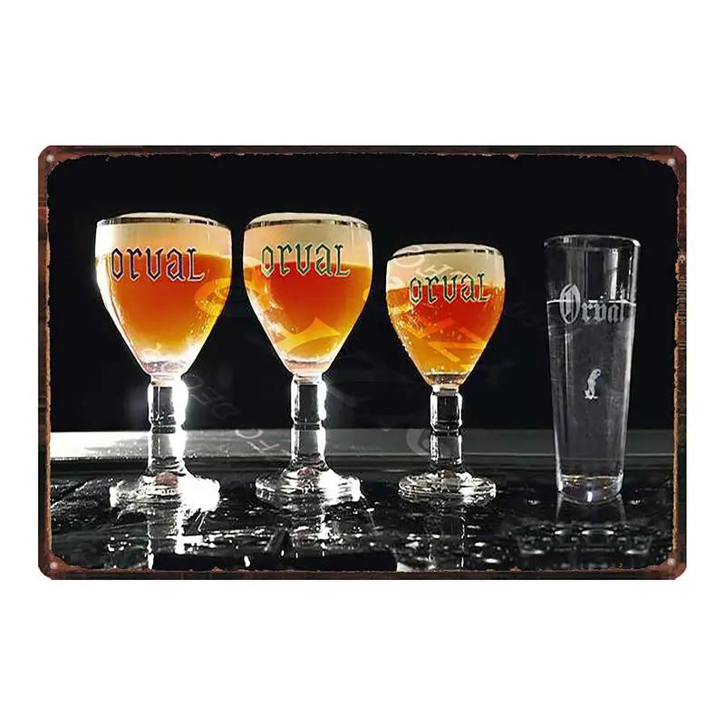 Belgian Beer Orval Metal Tin Signs Retro Shabby Chi Plates For Wall Bar Home Pub Art Kitchen Coffee Decor 30X20CM DU-8523B