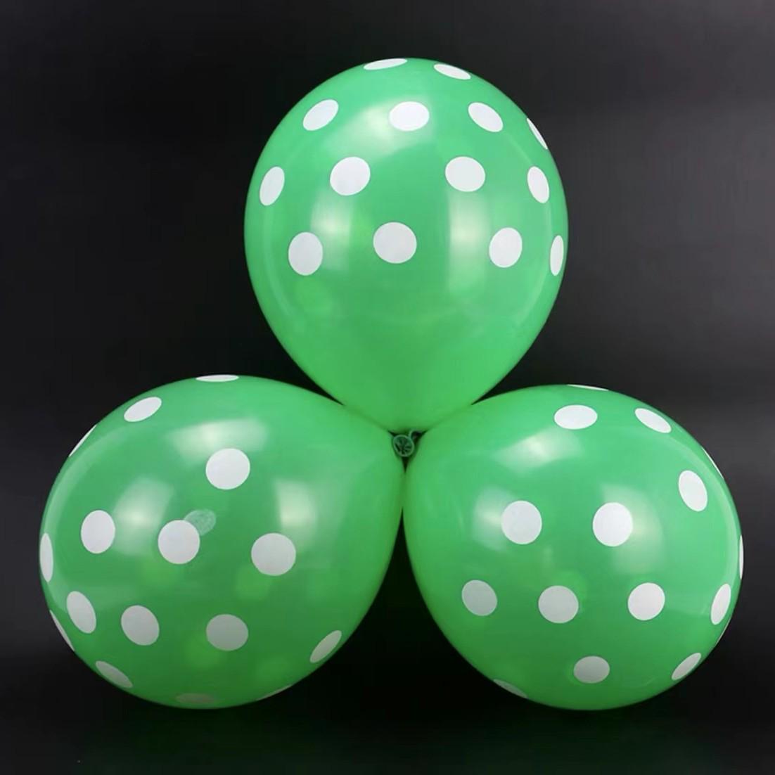 12-inch Polka Dot & Stars Latex Balloons for Christmas, Holidays, Birthdays, Weddings