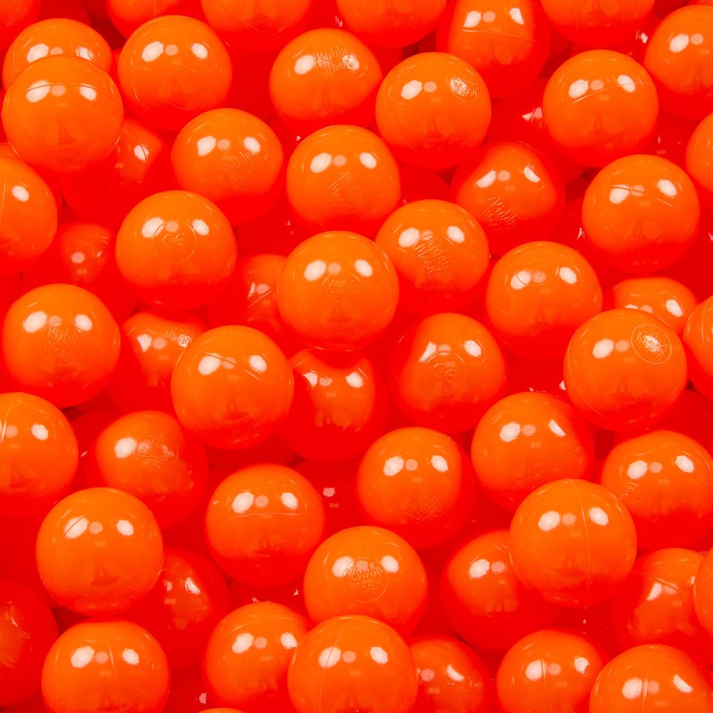KiddyMoon 700 Balls 7cm/2.75in Soft Plastic Play Balls for Children Colourful Certified Made In Eu, Orange