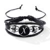 Fashion 26 Letters PU Leather Bracelets Multilayer A-Z Name Initials Bracelet For Men Wrist Accessories Jewelry Birthday Gifts