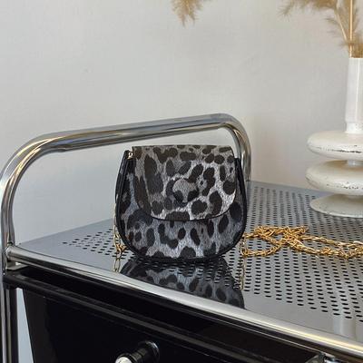 Niche Leopard Print Exquisite Mini Chain Bag, Small Fashion Trend Shoulder Messenger Bag, Versatile Women's Bag