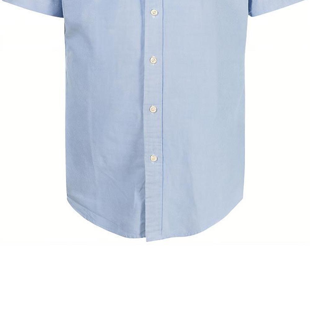 Polo Ralph Lauren SS22 Logo Embroidered Oxford Short Sleeve Shirt Men Shirts Blue 710787736-001