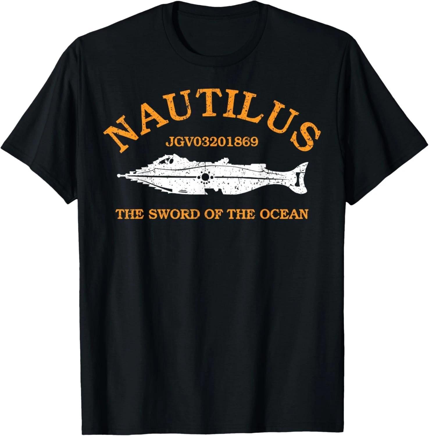 Funny Vintage The Nautilus Black Retro Animal Graphic Gift Unisex T-Shirt S