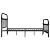 Cadre de lit - Maison Exclusive - Métal - 160x200 cm - Noir - Tête de lit incluse