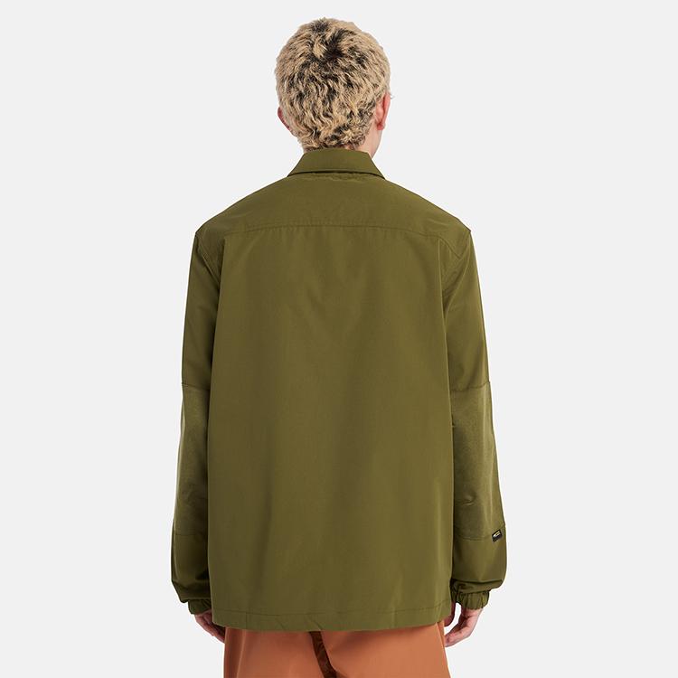Timberland Outdoor Casual Water-Resistant Loose Jacket Men Jacket Dark-Olive-Green A6SF9-302