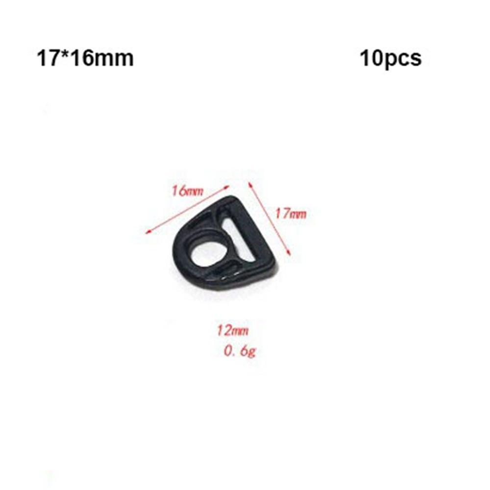 10pcs Black Durable Rope Adjustment Buckle 12~50mm Strap Webbing Buckle Luggage Accessories