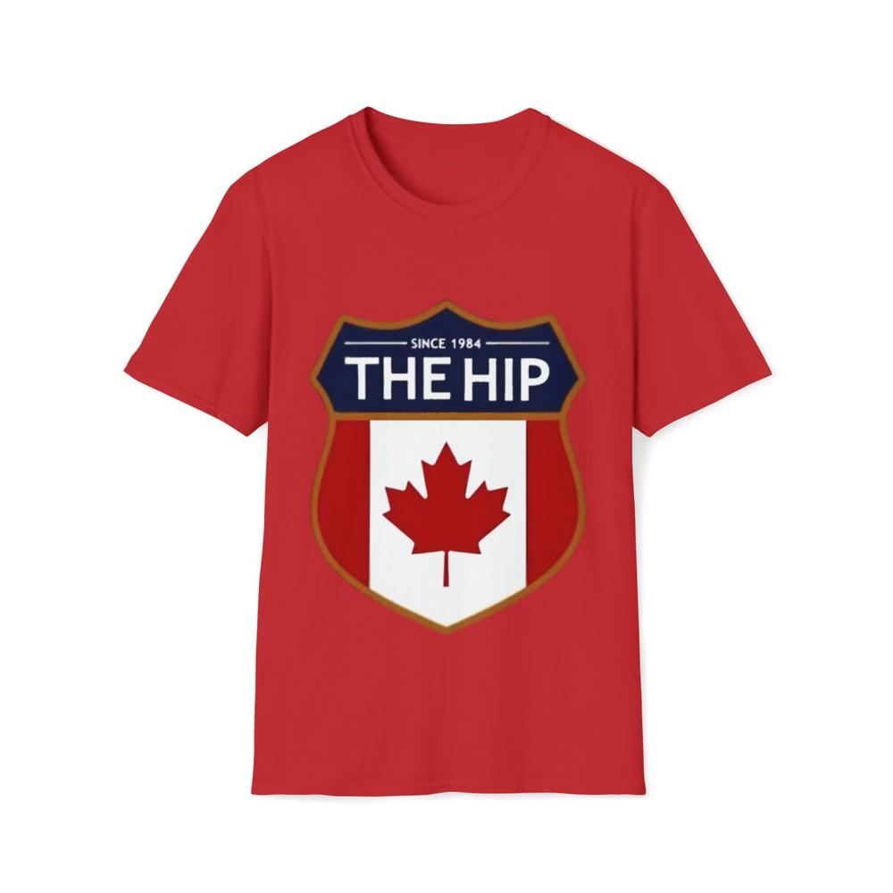 Unisex Cotton T-Shirt. Canadian Flag, The Tragically Hip. Unisex T-Shirt XXXXL