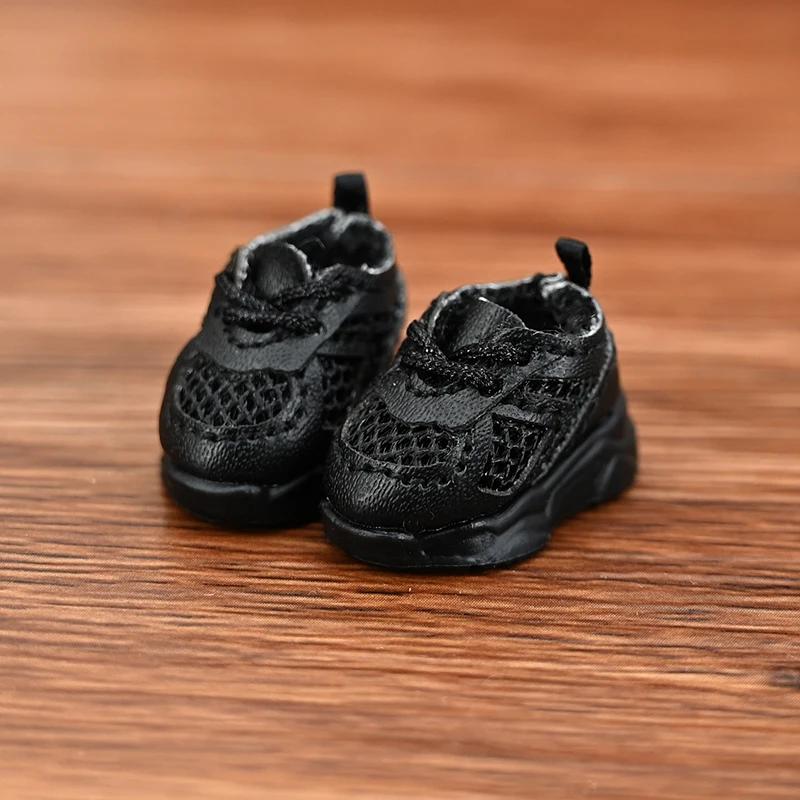 

Ob11 Shoes Casual Sports Shoes Sneakers Dad Shoes for GSC, P9, UFdoll, YMY Body, P10, Molly, Obitsu11, 1/12BJD Doll Accessories чёрный