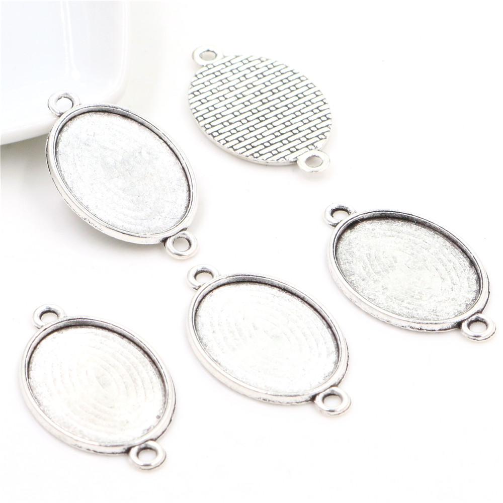 10 pièces 18x25mm Taille intérieure 3 couleurs Style classique Cabochon Camée Base Monture Charms Pendentif Bijouterie