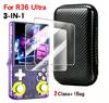 For R36 Ultra Game Console Storage Bag EVA Hard Shell Anti Pressure Waterproof Bag Anti Scratch Screen Protector Silicone Case