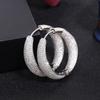Huitan Luxury Gold Color/Silver Color Hoop Earrings Lady Delicate Micro Pave Zirconia  Women Fashion Gorgeous Accessories