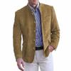 Herbst und Winter Herrenmode Casual Anzugjacke Langarm Stehkragen Einreihig Einfarbig Anzug