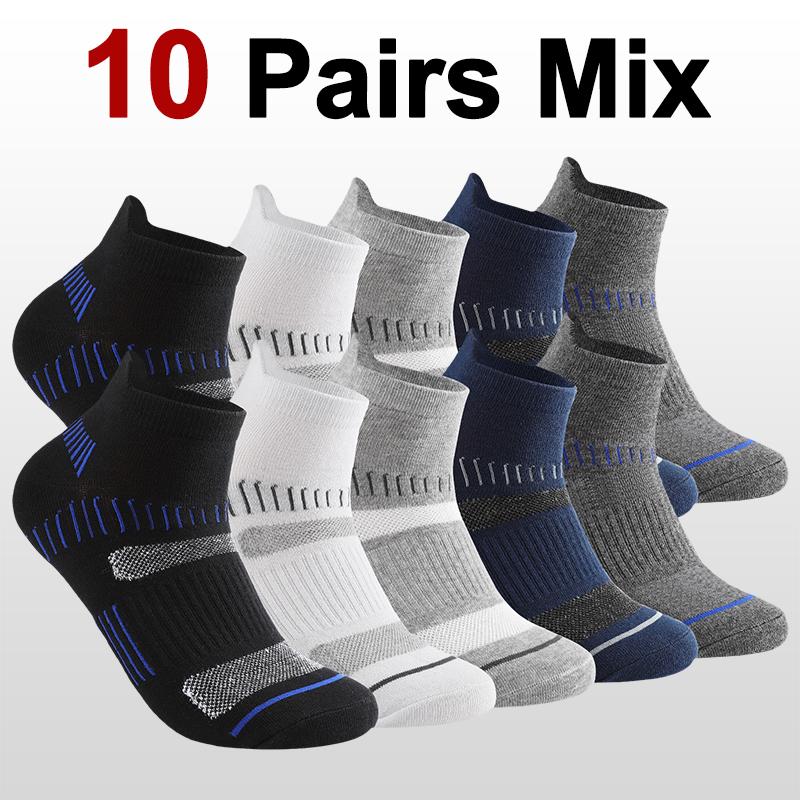 5/10 Pairs Men Sports Ankle Socks Sweat Absorbing Breathable Comfortable Very Suitable Basketball Running Outdoor Leisure Socks