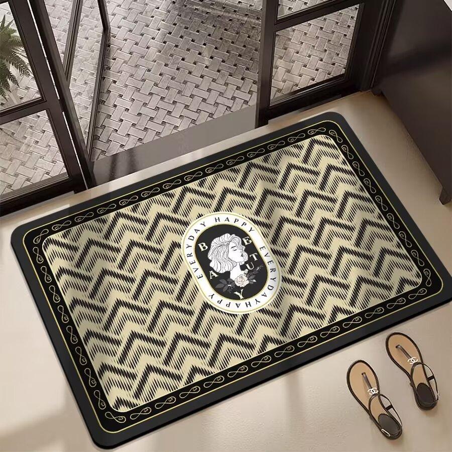 Bathroom Absorbent Mat Diatom Mud Absorbent Mat Toilet Kitchen Door Green Foot Mat Bathroom Non-slip Mat Door Mat