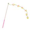 Cat Teaser Toy Interactive Lightweight Cat Stick with Bell Safe Chewing Toy Long Handle Entertainment Toy for Pet