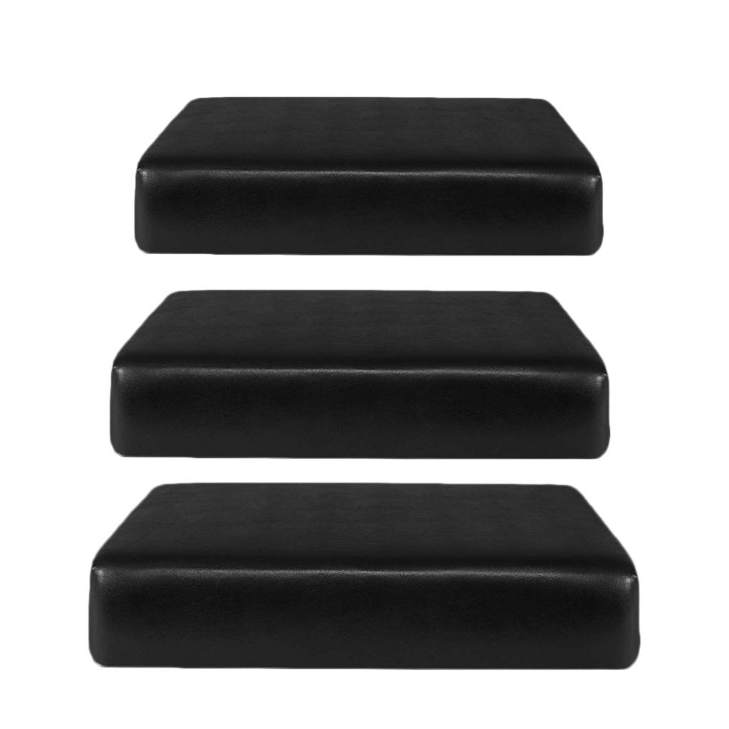3pcs Waterproof PU Leather Sofa Seat Cushion Cover Seater