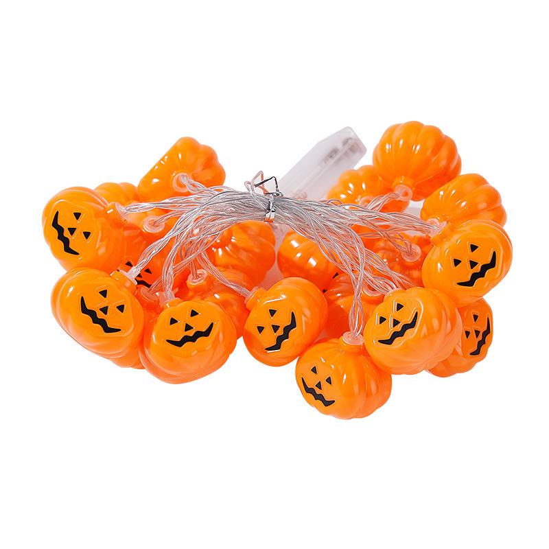 Halloween LED Pumpkin, Ghost & Bat Decorative String Lights for Courtyard Party - Colorful Atmosphere Lights