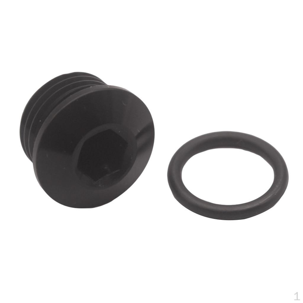 

Black Universal 8 AN 8-AN 1/2 ORB Hex Socket Plug Adapter + O-