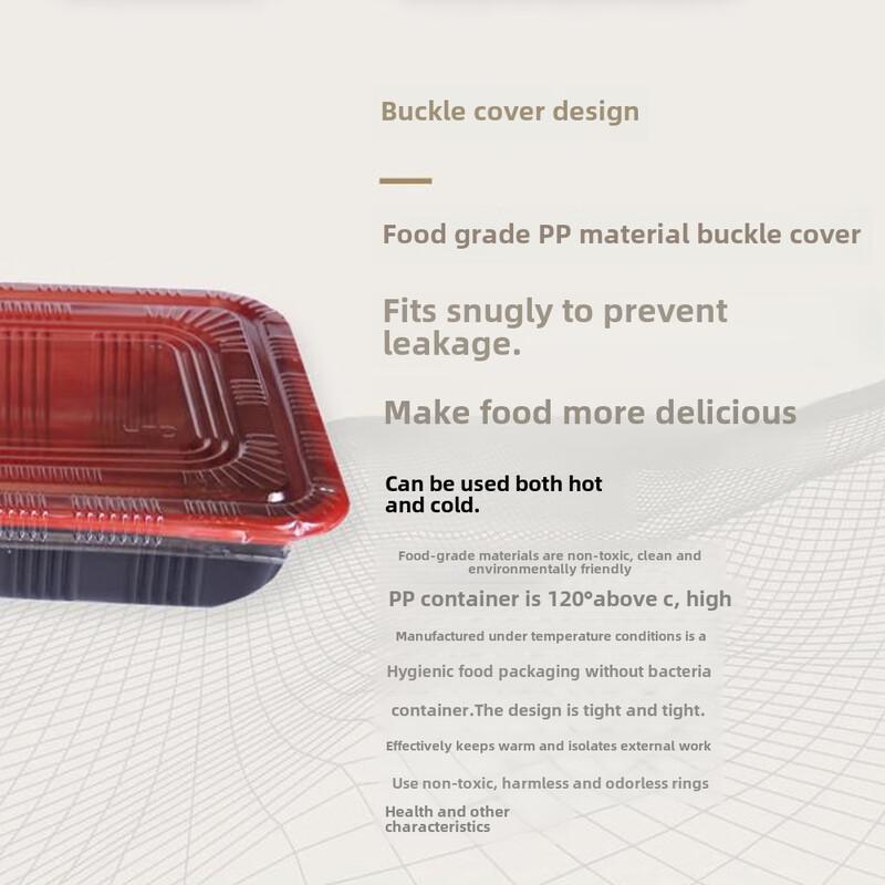 Biodegradable 4-Compartment Disposable Food Containers (50-Pack)
