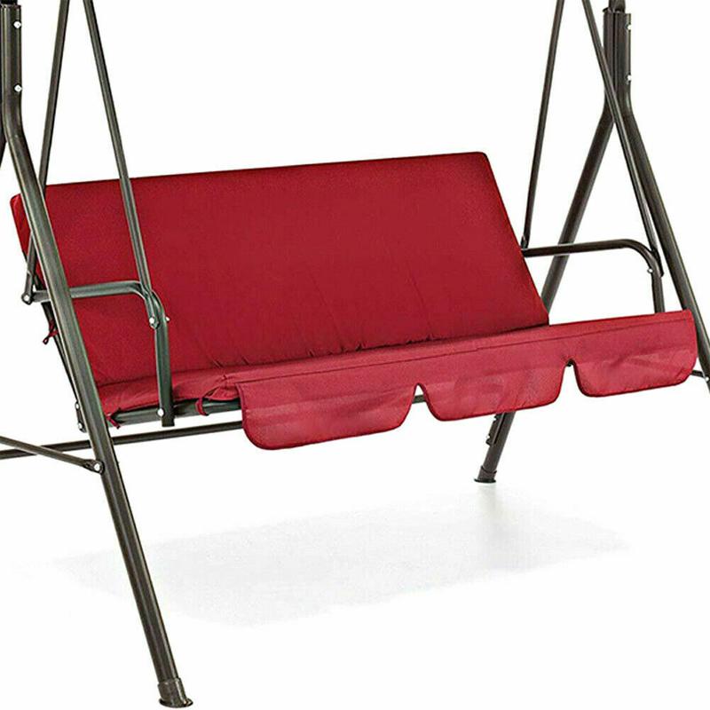 

3-Seater Outdoor Swing Chair Canopies Seat Cushion Cover Waterproof Replacement For Garden Yard Furniture Cloth Hood No Frame красный