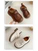 Kinder-Leder-Schuhe mit weicher Sohle - Mädchen Frühling/Herbst Britischer Stil Lässig & Bequem Rutschfeste Lauflernschuhe für Kleinkinder