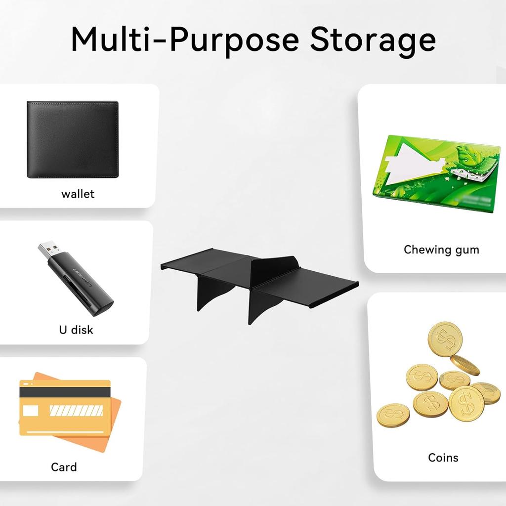 LUCKEASY Glove Box Divider For Hyundai Santa Fe 2026 2025 2024 Organizer Divider For Santa Fe Accessories ABS All-Weather Waterproof Black