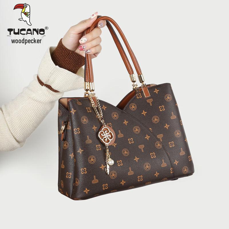 Tucano Klassische Damen-Handtasche mit Print & Umhängetasche