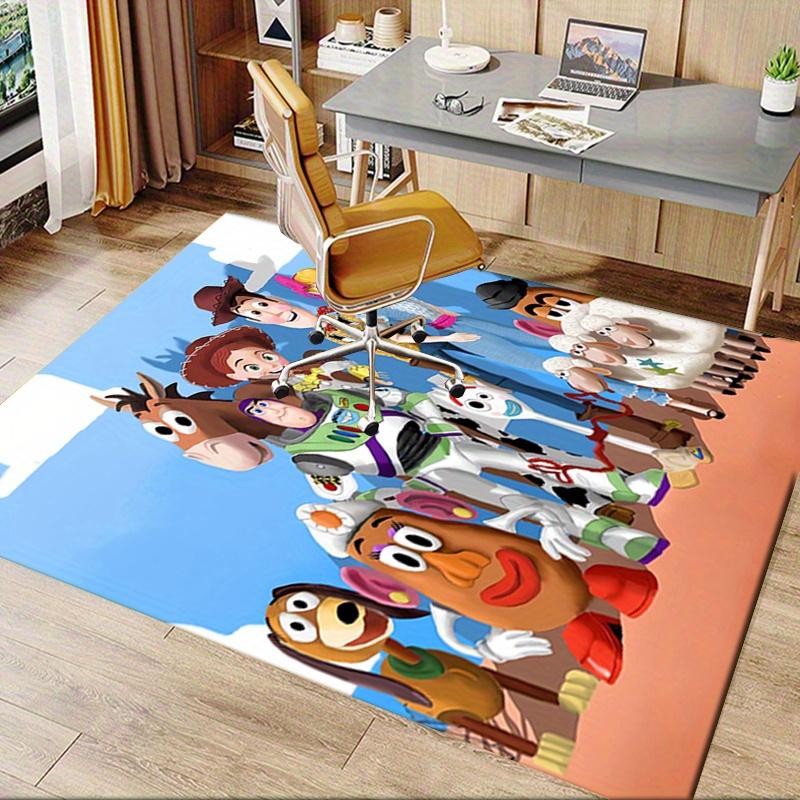 Office Rug Toy Story, Characters Theme 3D Printed Anti-Slip Rug-Machine Washable for Living Room