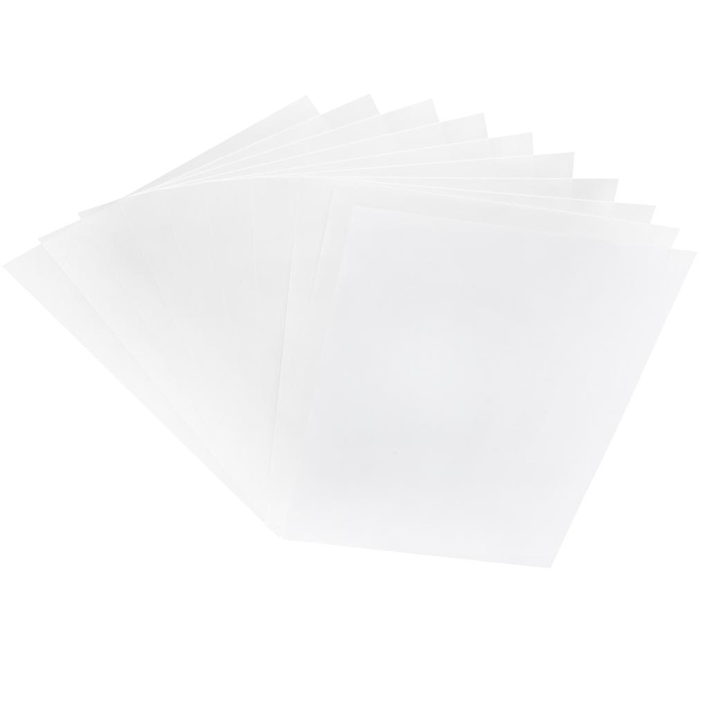 10Pcs Heat Shrink Sheet Kit Shrinkable Film Paintable White Paper DIY for Children