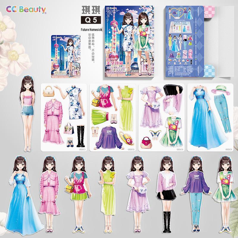 

Children s Cute Magnetic Dress-Up Sticker Album for Baby Clothing
