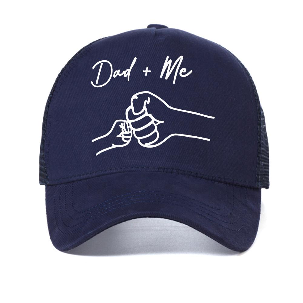 

Dad And Me Print baseball cap Family Matching Travel Family Look Dad Mom and Me Kids caps summer casual mesh Trucker hats Adjustable