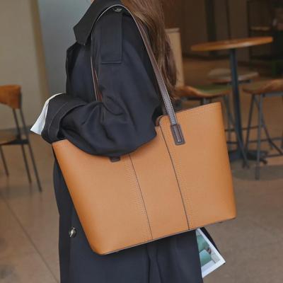 Genuine Leather Women's Large Tote Bag 2025 - New Commuter and Shoulder Bag with Large Capacity for Moms