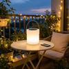 Solar-powered Rechargeable LED Touch Control Dimmable Portable Desk Lamp Small Night Light 16 Colors RGB for Outdoor Camping