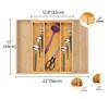 Cooking Utensil Drawer Cutlery Extendable Kitchen Tool Cutlery Large Sliding Type X Storage Drawer Organizing Bamboo Storage, Storage, Case, Capacity,