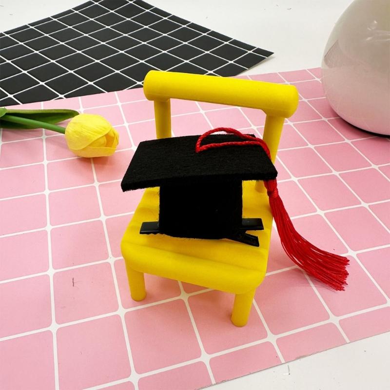 Felts Graduation Cap For Commencement Ceremony Party Photo Props And Costume Accessories Headwear for Degreeholders