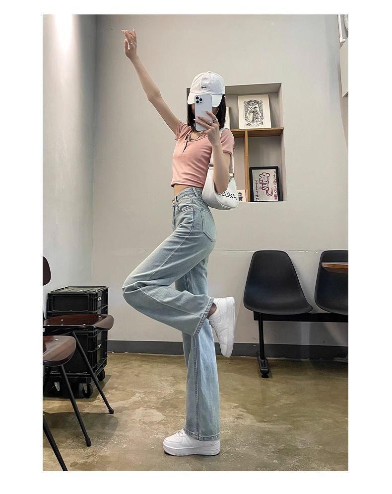 Women's High-Waisted Wide-Leg Summer Jeans - 2026 Trendy Style for Pear Shape