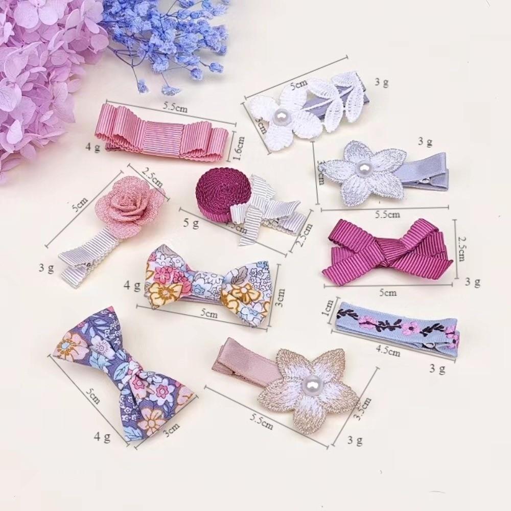 10pcs Bowknot Baby Girls Hairpin Traceless Hair Bangs Clip Cute Bow Hair Clip BB Clip Photoshoot