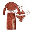Long-sleeve Skirt Outerwear Swimsuit Split Bikini
