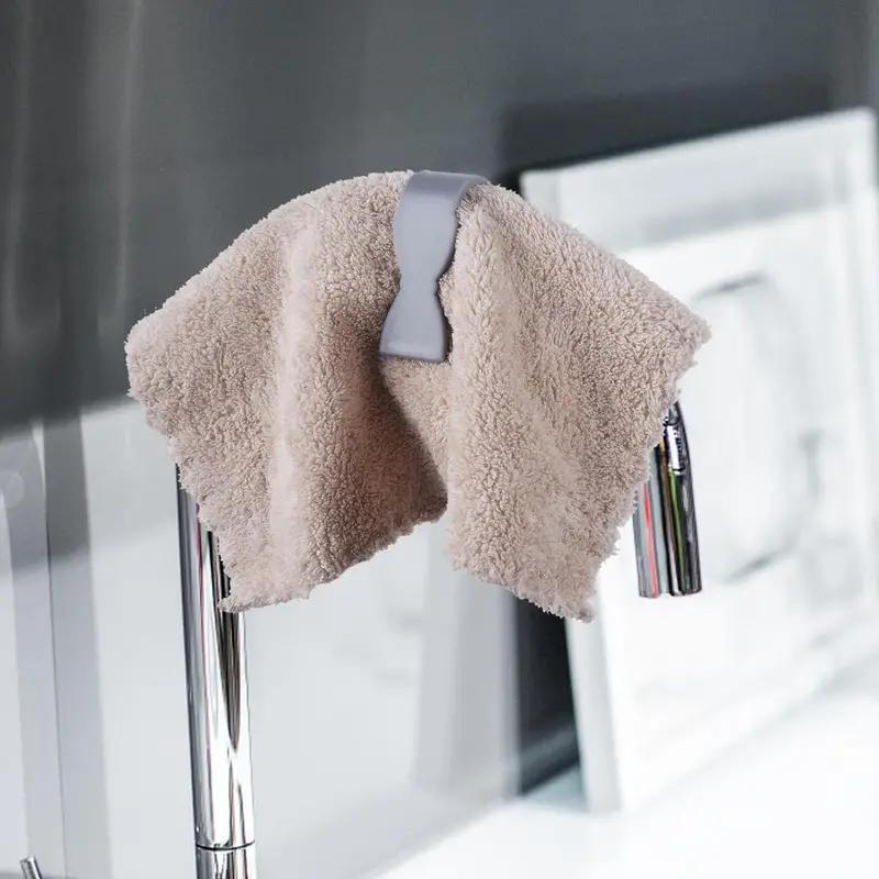 3pcs Adjustable Towel Clips For Kitchen & Bathroom Securely In Place Kitchen Towels Towel Holder For Bathroom