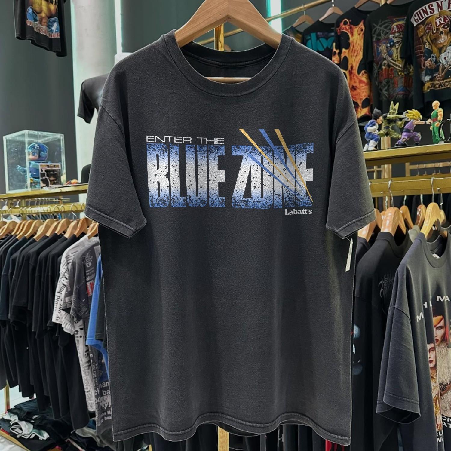 90s The Blue Zone Rare Black T-Shirt S S