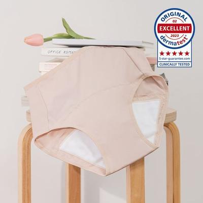 Solid Color Comfort Air High Waist Menstrual Panties Beige 3 Types (S, M, L) Choose 1