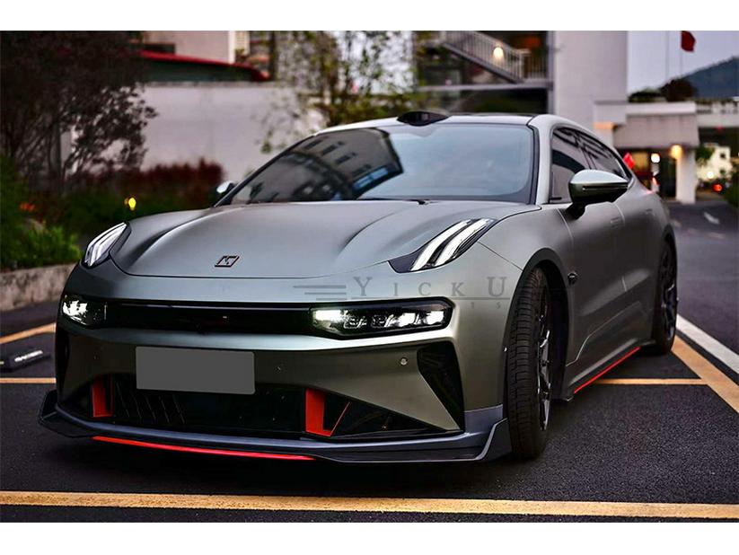 Zeekr 001 '24-25 Carbon Fiber Body Kit: Front Lip, Rear Diffuser, Side Skirts, High Tail Wing