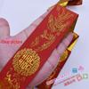 Luxurious Red Wedding Dragon & Phoenix Embroidered Ribbon with Ethnic Lace