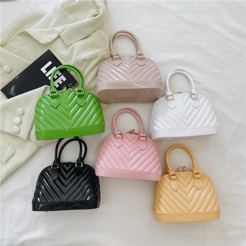Spring And Summer Jelly Bag, Foreign Style Children'S Bag, Trendy And Portable Shell Bag, Simple Casual Fashion Messenger Bag