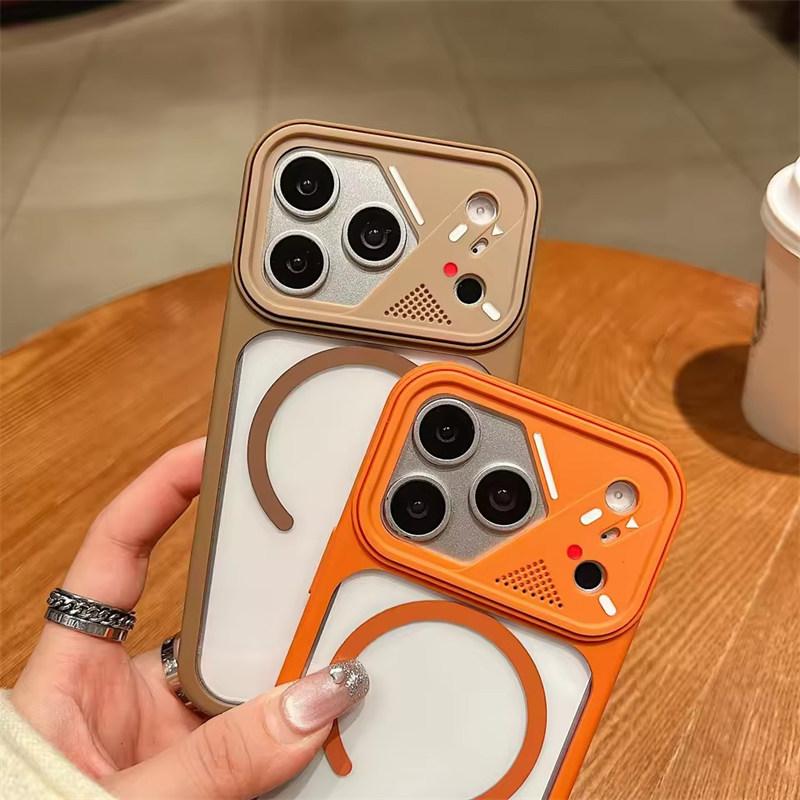 Luxury Shockproof Soft Armor Magnetic Case For iPhone 17 Air 16 15 14 13 12 Pro Max Plus For Magsafe Clear Acrylic Hard Cover