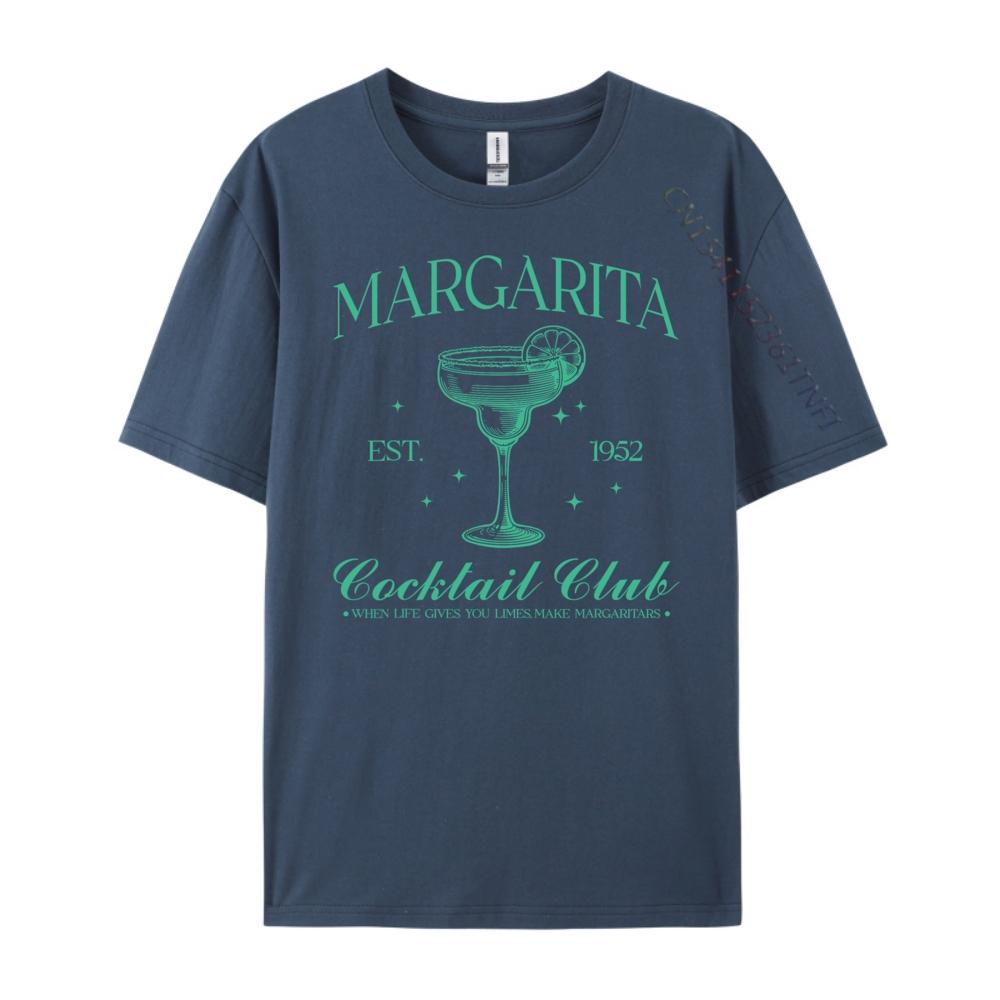 Margarita Cocktail Club Funny Drinking Gift Idea Plain T Shirts Wholesale Unisex Luxury TShirt Normal
