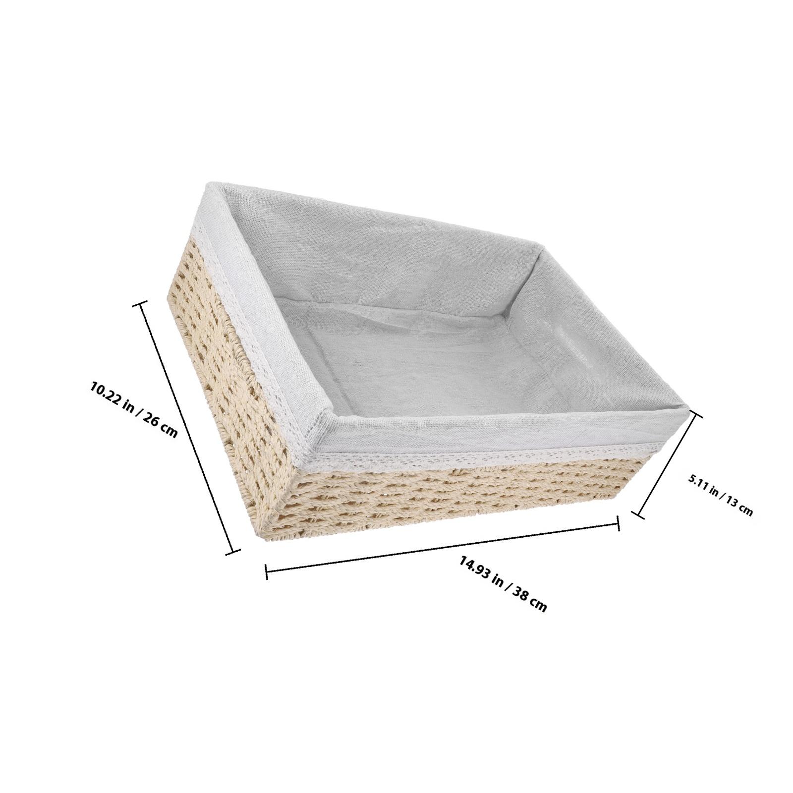 1Pcs Woven Storage Basket High Quality Multi-Functional Sundry Organizer Desktop Snack Container Fruit Basket Home Office Shelf 2550₽